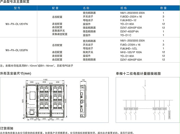 单相十二表位电表箱